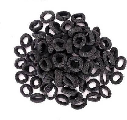 MINTLEAF Black Colors Soft Rubber Mini Hairbands Elastic Hair Ties Tiny for Baby Kids Girl Rubber Band