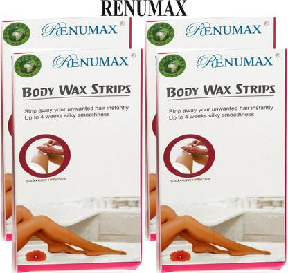 RENUMAX Body Wax Strips Natural[PACK OF FOUR] Strips