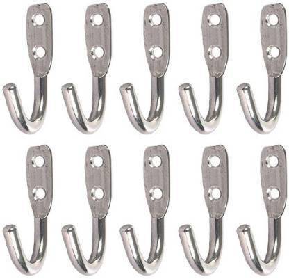 iSTAR Stainless Steel J Type Hook Wall Mounted (Pack of 10) Hook 1