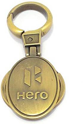HERO logo hook keychain with double ring metal Key Chain
