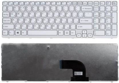 TechforLap Keyboard For SVE15 White Laptop Keyboard Replacement Key