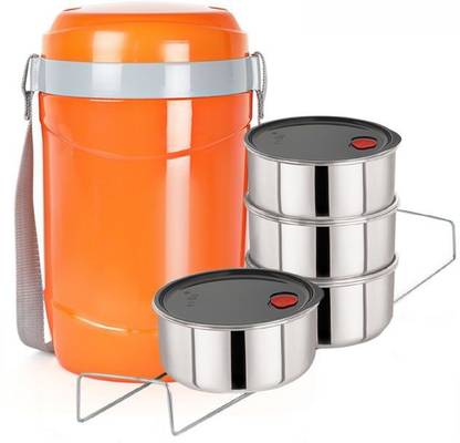cello Hot Express insulated lunchbox 4 container orange 4 Containers Lunch Box