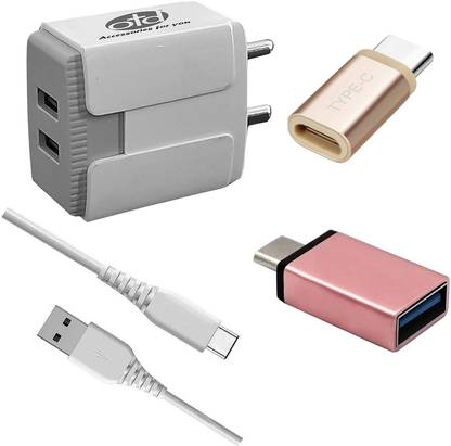 OTD Wall Charger Accessory Combo for Motorola X4, Motorola Z, Motorola Z Play, Motorola Z2 Force