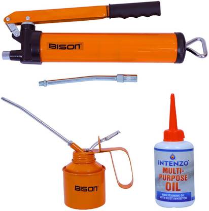 Bison Grease Gun With Oil Can And 100 Ml Multi purpose Oil Manual Pump