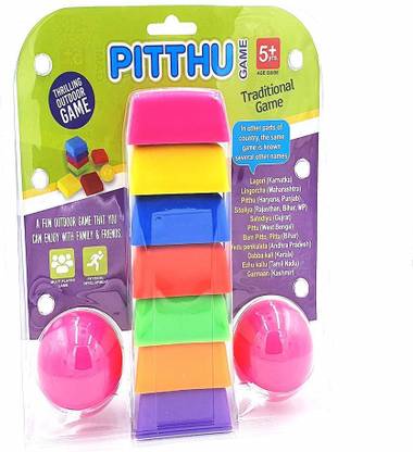 Shop & Shoppee Pitthu, Pittu, Bam Potti, Lagori, Pitthu Traditional Indian Game Set for Kids