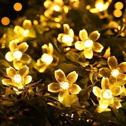 Ein Sof 20 LEDs 8 m Yellow Steady Flower Rice Lights