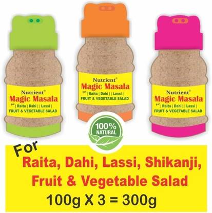 Nutrient Magic Masala For Raita, Dahi, Lassi, Shikanji, Fruit & Vegetable Salad 100g X 3 = 300g