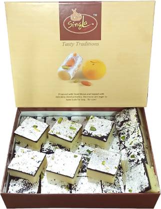 Singla Chocolate Burfi Sweets 500g Box