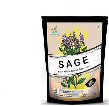 LEANBEING 500Gms Dried Sage Leaves for Tea, Smudge Smudging , Energy Reiki, Removes Energy Blocks. Herbal Tea Pouch