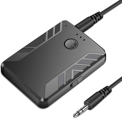 Bhavi TR 51 Bluetooth 5.0 Transmitter/Receiver, Low Latency 4-in-1 Wireless 3.5mm Audio Adapter, Pair 2 Device at a Time, for TV, Car, PC, Home Sound System Bluetooth