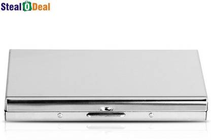 StealODeal Aluminum Silver Pocket Business Atm Case Metal Box 6 Card Holder