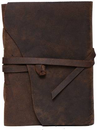 DI-KRAFT Handmade Classic Design Leather A5 Diary Unruled 200 Pages