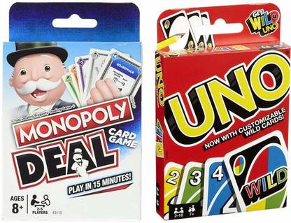 Wonder Star Monopoly Deal and Uno Cards Set Combo ( Set of 2)