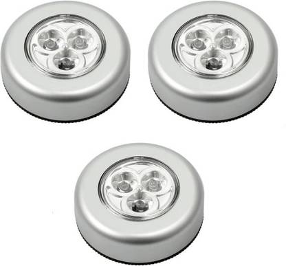 GRAYLEAF Stick & Click LED Push Lights Self Adhesive Battery Operated Lamp Lofts Sheds LED Touch Night on Battery Powered Lamp Led small night light Recessed Ceiling Lamp