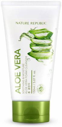 Nature Republic Soothing and Moisture Aloe Vera Foam Cleanser Face Wash
