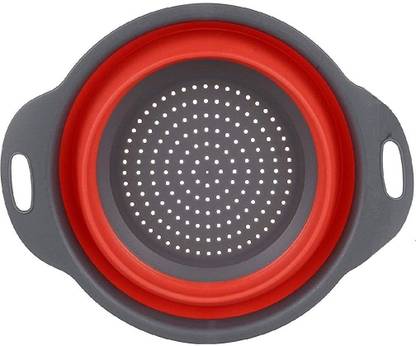 Magnusdeal Collapsible Colander Kitchen Strainer, Environmentally Friendly Non-Toxic Easy to Clean Silicone Space-Saving Foldable Filter Colander Size 24 cm Collapsible Strainer