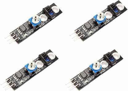 Robotronics TCRT 5000 IR Sensor Module | Infrared Reflective Barrier Line Track Photoelectric Switch ( Pack of 4 ) Electronic Components Electronic Hobby Kit
