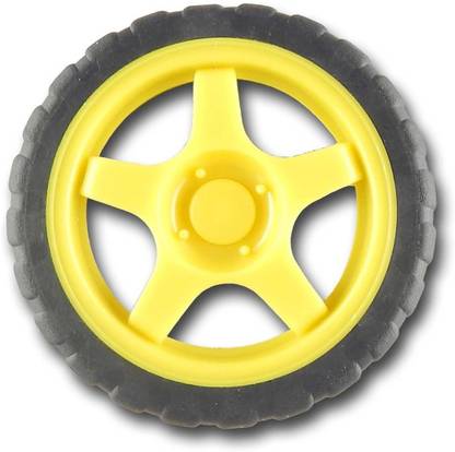 Grahikum Robot Durable Rubber Tyre wheel for BO DC Motor(Pack of 2) Educational Electronic Hobby Kit