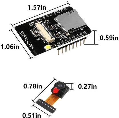 Super Debug ESP32 Camera WiFi+Bluetooth 4M PSRAM ESP32 5V Low-Power Dual-core 32-bit CPU,with OV2640 OV7670 2MP TF Card Camera Development Board for Wireless Monitoring and QR Wireless Identification Electronic Components Electronic Hobby Kit