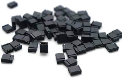Electronic Spices 50pcs - Mini Jumper Short Circuit Cap Connectors Electronic Components Electronic Hobby Kit