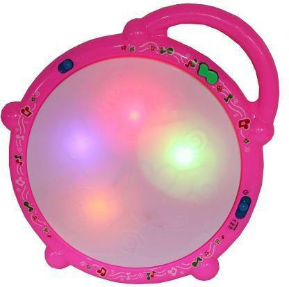 Pepino Set Drum Flash With Music and Lights Electronic Touch Flash Visual 3d Lights with 3 game mode & Dynamic Music Toy For Kids and for Return Gift
