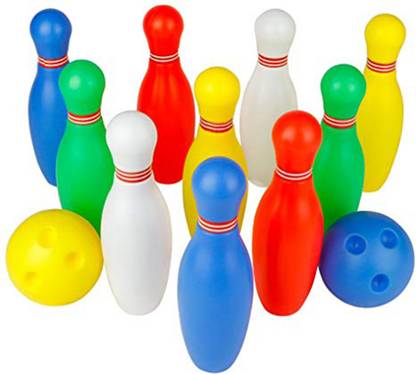 nvcollections Kids Bolling set with 10 Pins & 20 Balls