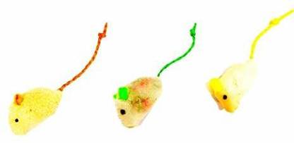 Kiki N Pooch 3Pcs Creative Pet Cat Toys Fur False Plush Fake Mouse Kitten Cat Playing Toy Cotton Training Aid For Cat