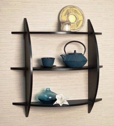 craftvice Engineered Wood Curved Wall Shelves | Spherical Cap Shaped Wall Shelves MDF (Medium Density Fiber) Wall Shelf