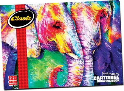 Classic CARTRIDGE DRAWING BOOK (37x27 cm) 120 GSM - 60 PAGES Sketch Pad