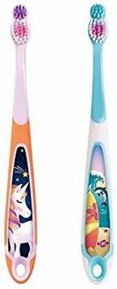 Jordan Step-3 6-9 Years Toothbrush Designed with Soft bristles Latest Design BPA Free Brush Gentle to Teeth & Gems 2020 Series (with Travel Case - Orange + White) Soft Toothbrush