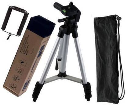 Hepteris Best Buy Camera Tripod Stand With 3-Way Head Tripod for Digital Camera DV Camcorder, Youtube, Live Streaming Tripod 3110 with mobile Phone holder mount Tripod Kit Tripod Kit