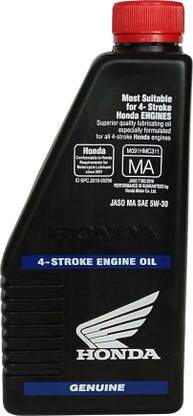 Honda Genuine BSVI 4-Stroke Premium Engine Oil SAE 5W30 MA optimum performance for Honda Superbikes Full-Synthetic Engine Oil