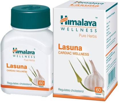 HIMALAYA Pure Herbs Lasuna Cardiac Wellness Tablets - 60 Tablets(pack of3)