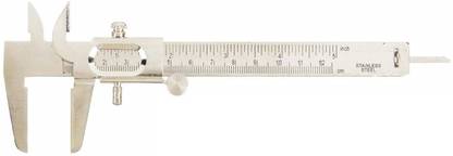 Divinext 5" 125mm Mini Pocket SS Iron Nickel Vernier Caliper Micrometer Gauge Measurement Tool Meter / Inches Ruler Scale Depth Gauge for Outside/Inside/Depth/Step Mechanical Vernier Caliper