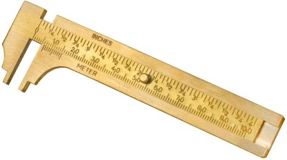 Brass Caliper 80MM Double Scale Slide Caliper Rule Vernier Calipers Portable Pocket-Size Gauge Ruler Jewelry Measuring Tool