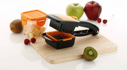 POONAM DESIGN POONAM DESIGN 5 in 1 Multifunction Vegetable Cutter Manual Vegetable Quick Dicer Fruit Chopper Slicer Non-Skid Base Slicer and Chopper Vegetable & Fruit Chopper
