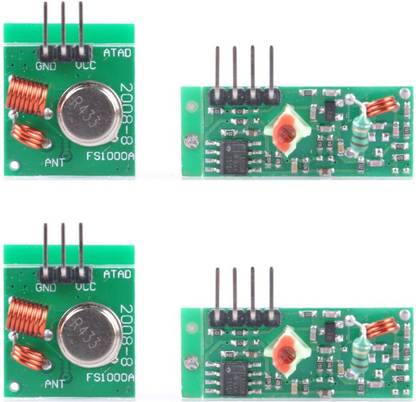 Robotronics 433Mhz Rf Transmitter and Receiver Module Link Kit for Arduino/Arm/McU/Raspberry pi/Wireless DIY ( Pack of 2 ) FM Transmitter Electronic Hobby Kit