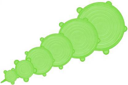 NAYAABAZAR SET OF 6PC MICROWAVE SAFE, STRECH LID COVERS FOR KITCHEN ACCESSORIES 5 inch Lid Set