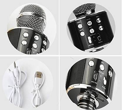 ANAND INDIA Wireless Mike Bluetooth Singing Mic Speaker Player Microphone Microphone