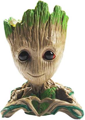 Jaipuri Craft Home Decorative Cute Shaped Polyresin Baby Groot Succulent Showpiece Decorative Showpiece  -  15 cm