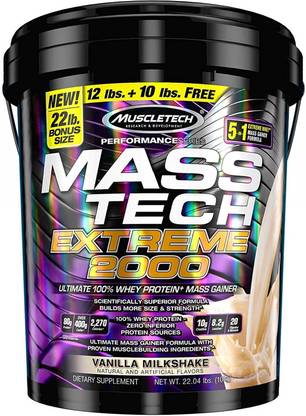 Muscletech Performance Series Mass Tech Extreme 2000 Weight Gainers/Mass Gainers