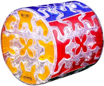 Cubelelo QiYi Gear Cylinder Transparent Speedcube Highspeed Magic Cube Puzzle