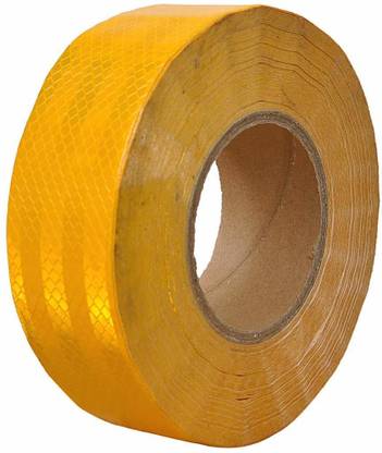 SAROHI Automobile Motorcycles Safety Reflective Film Car-Styling Bright High Intensity ECE 104 Compliant Government Approved Warning Tape (2-inch x 10 m, Yellow) 50 mm x 10 m Yellow Reflective Tape