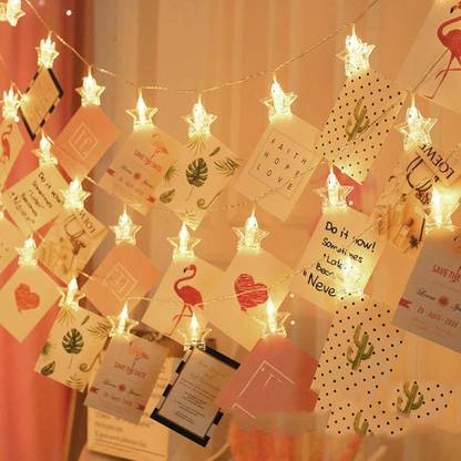 SuNZita 16 LEDs 2.03 m Yellow Steady Star Rice Lights