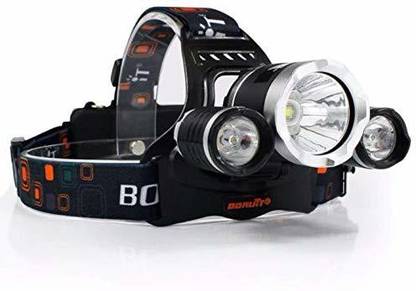 Care 4 3 BULB LED Head Lamp Flash Light Torch with Adjustable Rechargeable Battery for Camping Trekking Caving Hiking Reading Running Torch