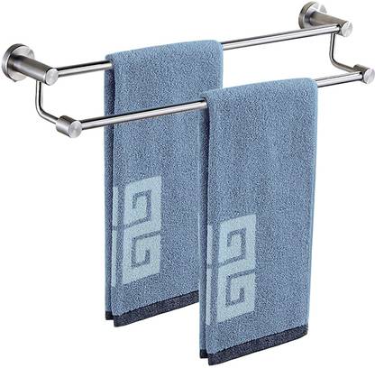 iSTAR Premium - Stainless Steel 24 Inch Towel Rod/Towel Rods for Bathroom/Towel Bars/Hangers/Stands/Towel Holders/Bathroom Accessories Silver Towel Holder