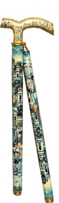 rajputana royal decor Camel bone fitted and hand painted walking stick Walking Stick