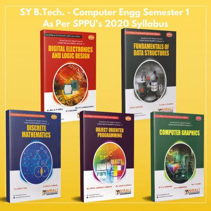 [Set of 5 Books] Second Year (SY) B.Tech / B.E Degree in Computer Engineering - Semester 1 - As per SPPU (Pune University) 2020 CBCS Pattern {Discrete Mathematics, Fundamental of Data Structures, Object Oriented Programming, Computer Graphics, Digital Electronics & Logic Design}