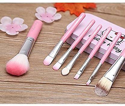 grasp Hello Kitty Makeup Bush Set 7 PCs, Foundation Brush, Blender Purr(Set of 3)