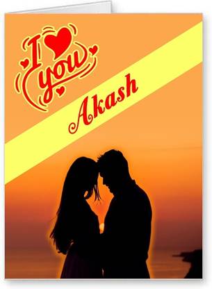 Midas Craft I Love You Akash ….01 Gift Romantic Message Greeting Card